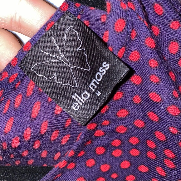 Ella Moss Paulina Polka Dot Peplum Top - Picture 3 of 4